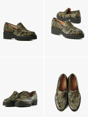 ALL BLACK Lugg Lady Loafer in Camo - Size 36 / Like New